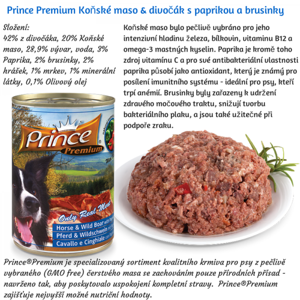 Prince 100% Natural Diet 400g - čistě přírodní masová konzerva
