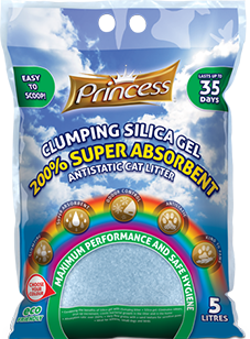 Princess Super Absorbent 200% Clumping litter 5 l - silikát